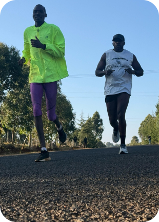 Runner stretching during the campaign journey